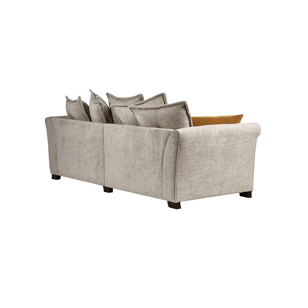 Ashby 4 Seater Pillow Back Sofa in Stone fabric 3