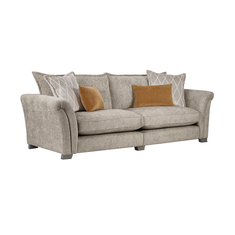 Ashby 4 Seater High Back Sofa in Stone fabric 1
