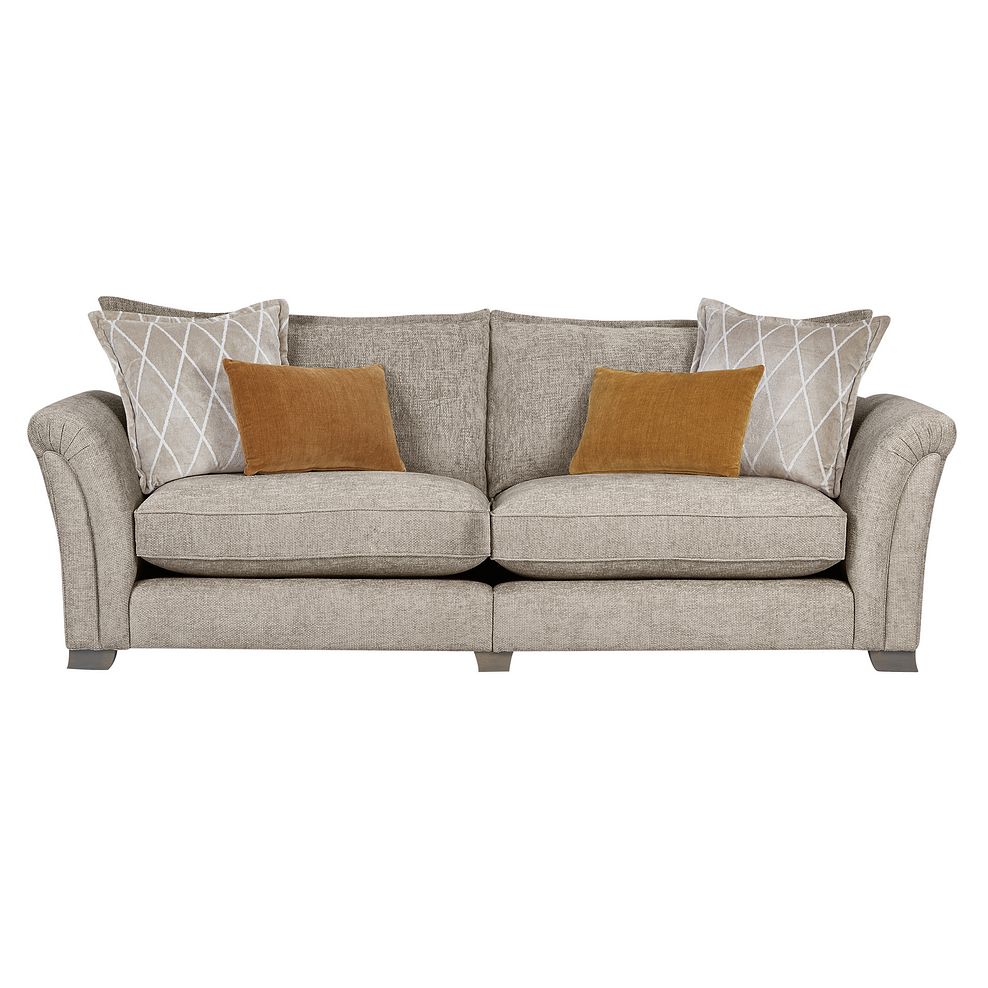 Ashby 4 Seater High Back Sofa in Stone fabric 2