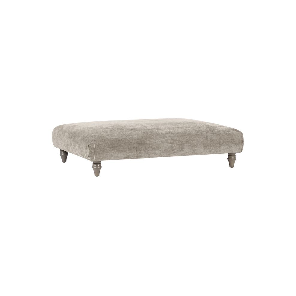 Ashby Footstool in Stone fabric 1