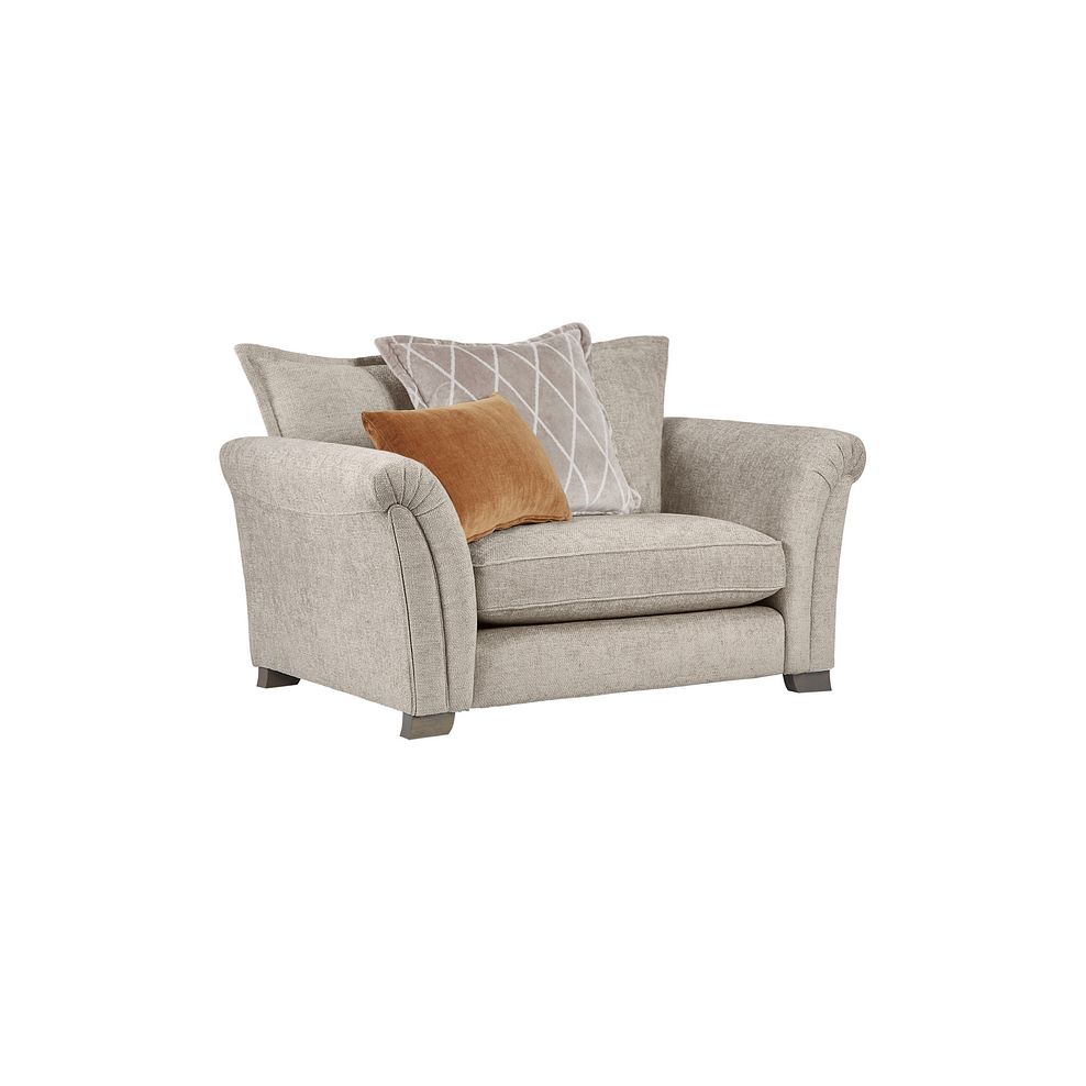 Ashby Pillow Back Loveseat in Stone fabric 1