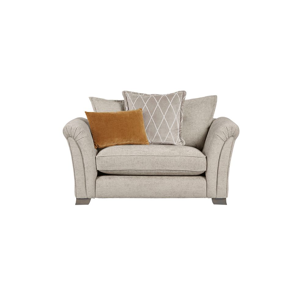 Ashby Pillow Back Loveseat in Stone fabric 2