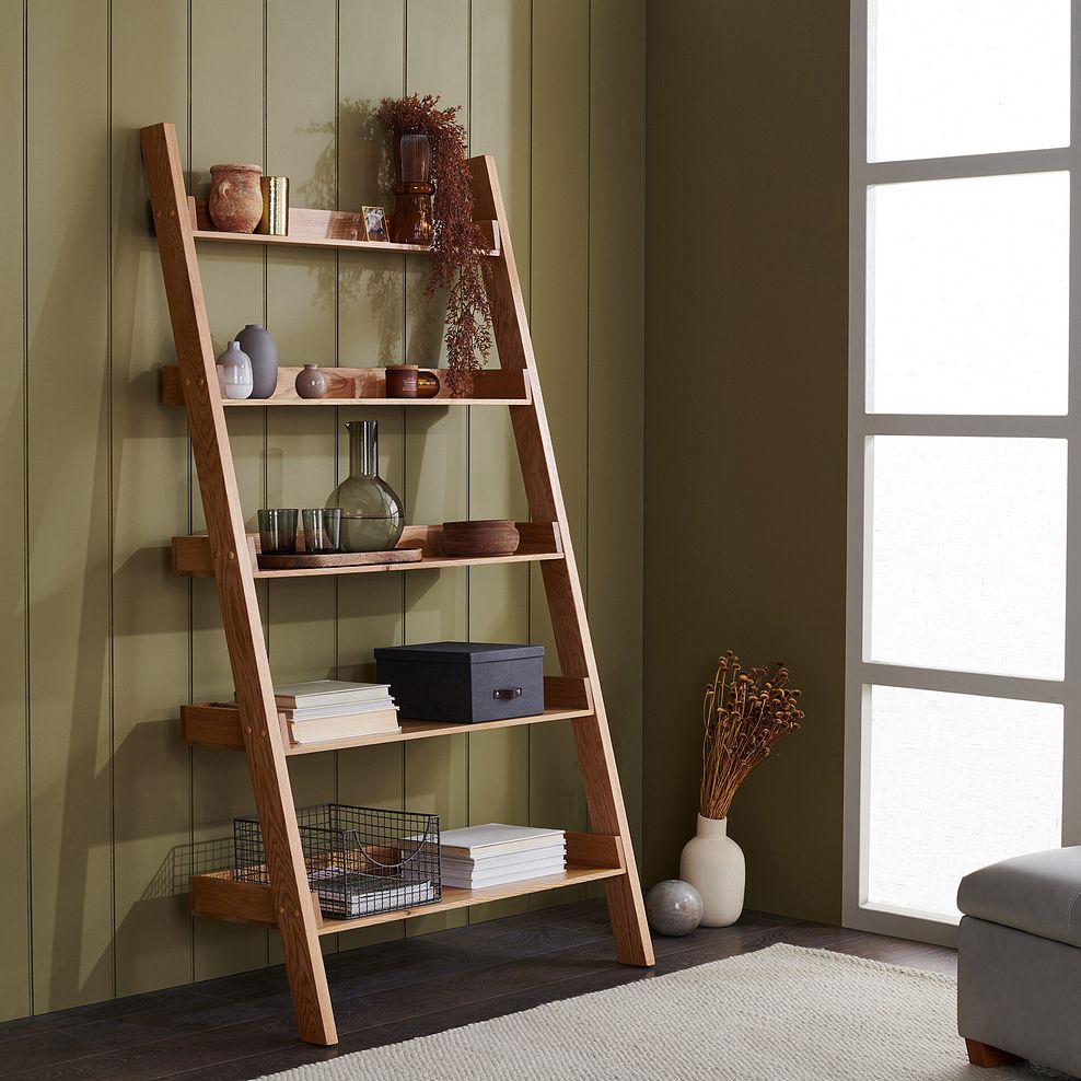 Aspen Natural Solid Oak Wide Shelving Unit 1