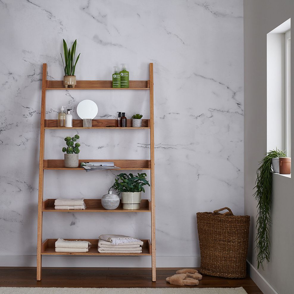 Aspen Natural Solid Oak Wide Shelving Unit 4