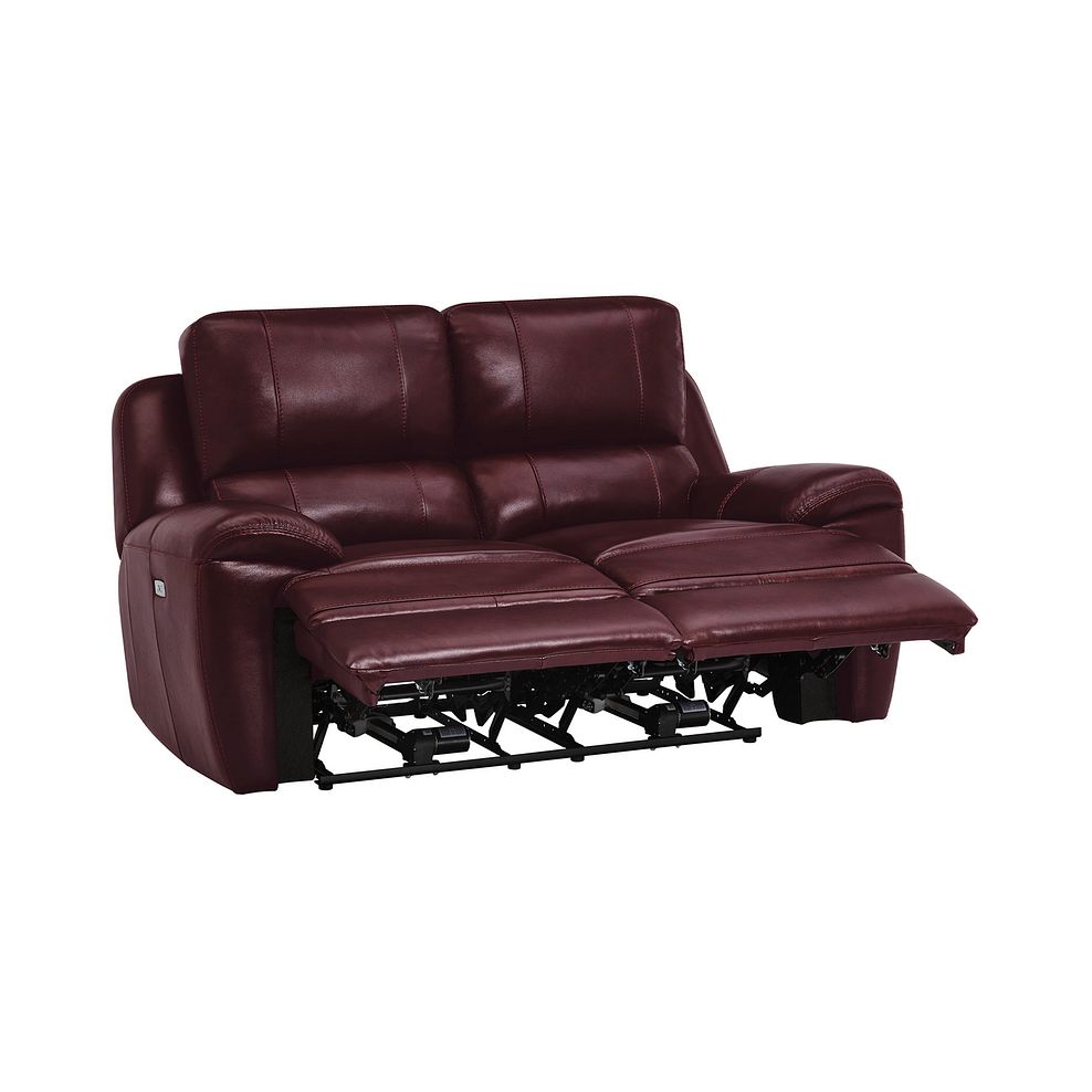 Austin 2 Seater Electric Recliner Sofa with Power Headrest in Burgundy Leather 6