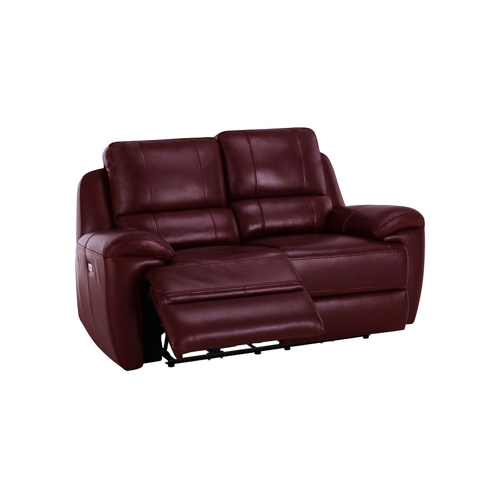 Austin 2 Seater Electric Recliner Sofa with Power Headrest in Burgundy Leather 3