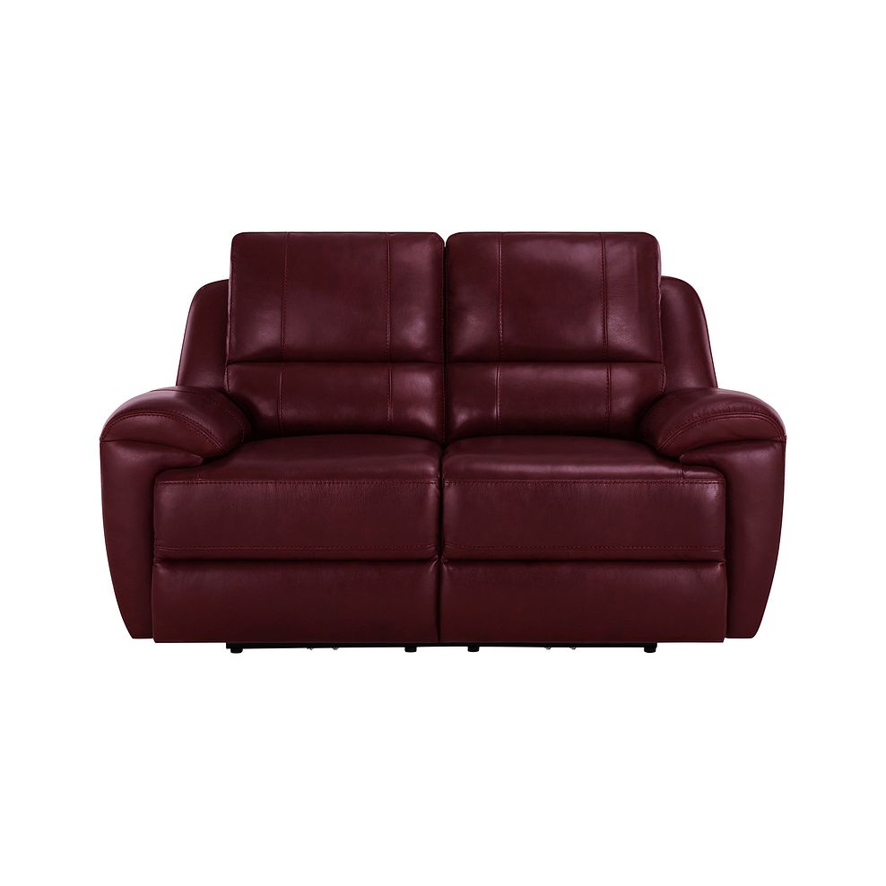 Austin 2 Seater Electric Recliner Sofa with Power Headrest in Burgundy Leather 2
