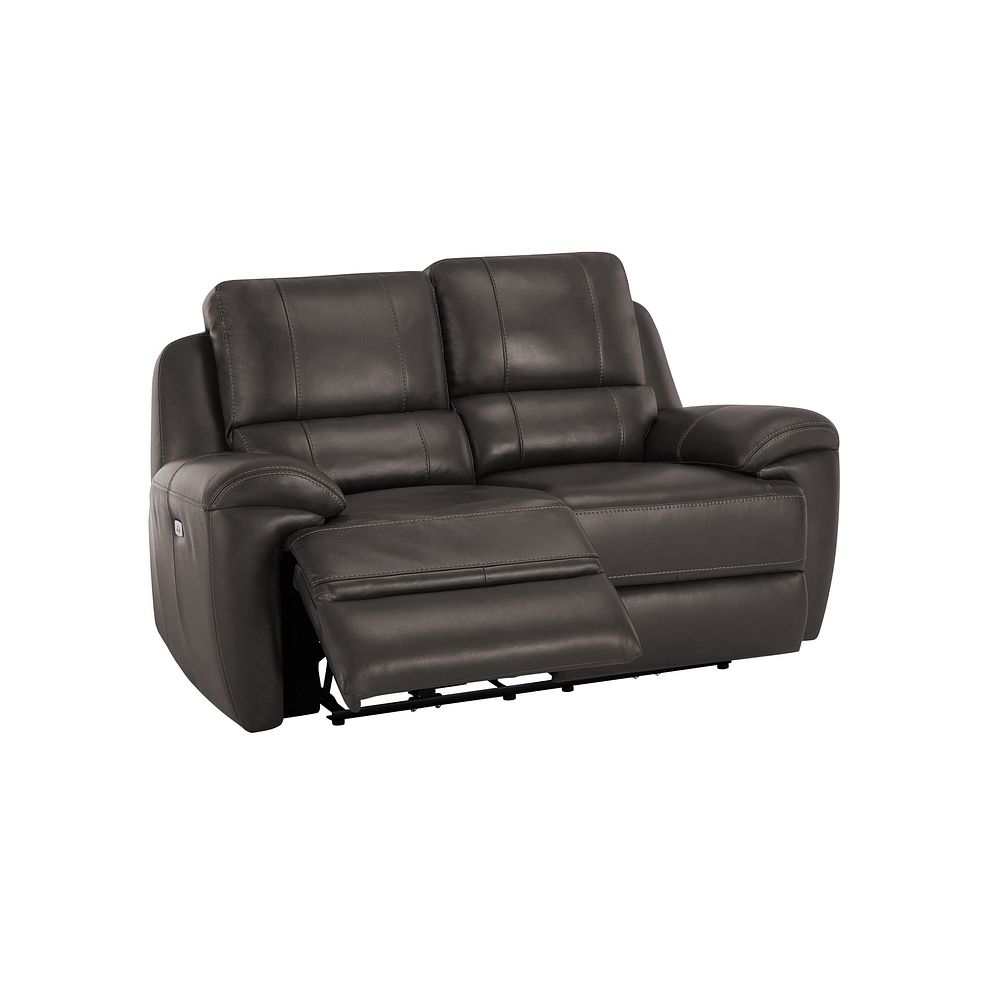Austin 2 Seater Electric Recliner Sofa with Power Headrest in Dark Grey Leather 3