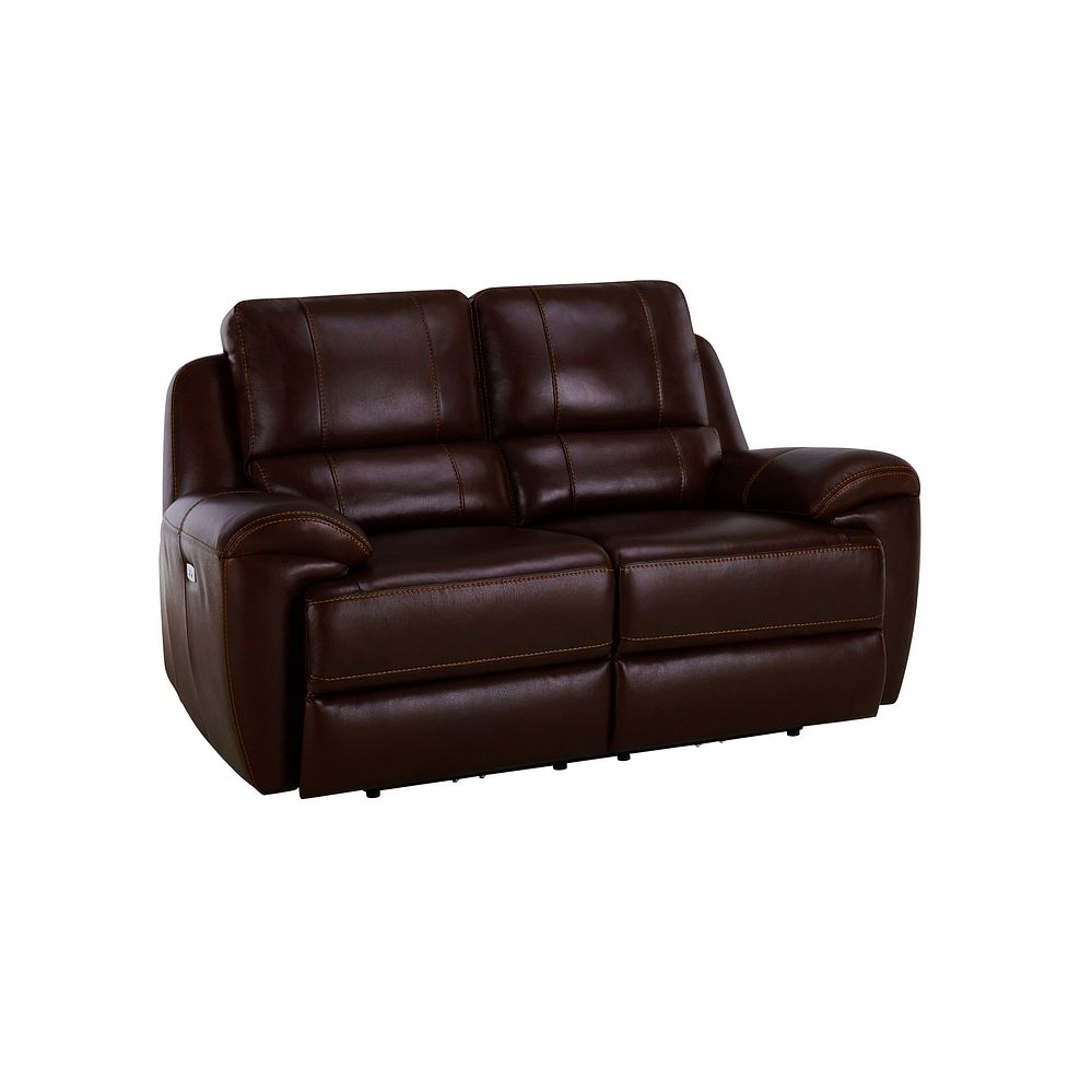Austin 2 Seater Electric Recliner Sofa with Power Headrest in Two Tone Brown Leather 2