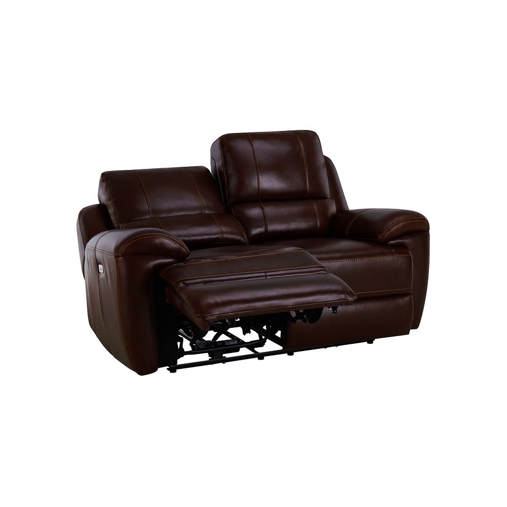 Austin 2 Seater Electric Recliner Sofa with Power Headrest in Two Tone Brown Leather 6