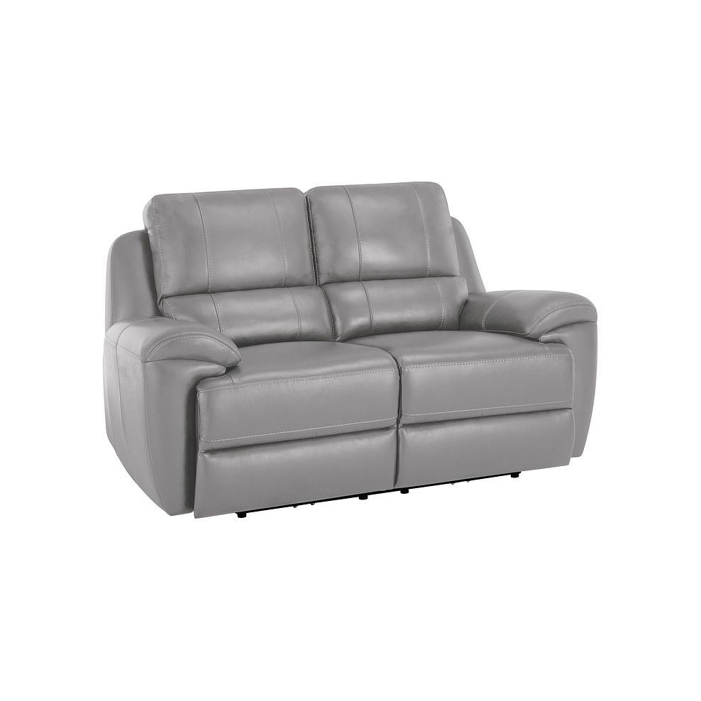 Austin 2 Seater Sofa in Light Grey Leather