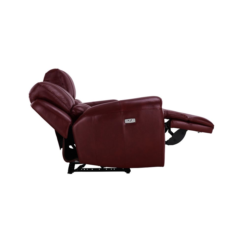 Austin 3 Seater Electric Recliner Sofa with Power Headrest in Burgundy Leather 9