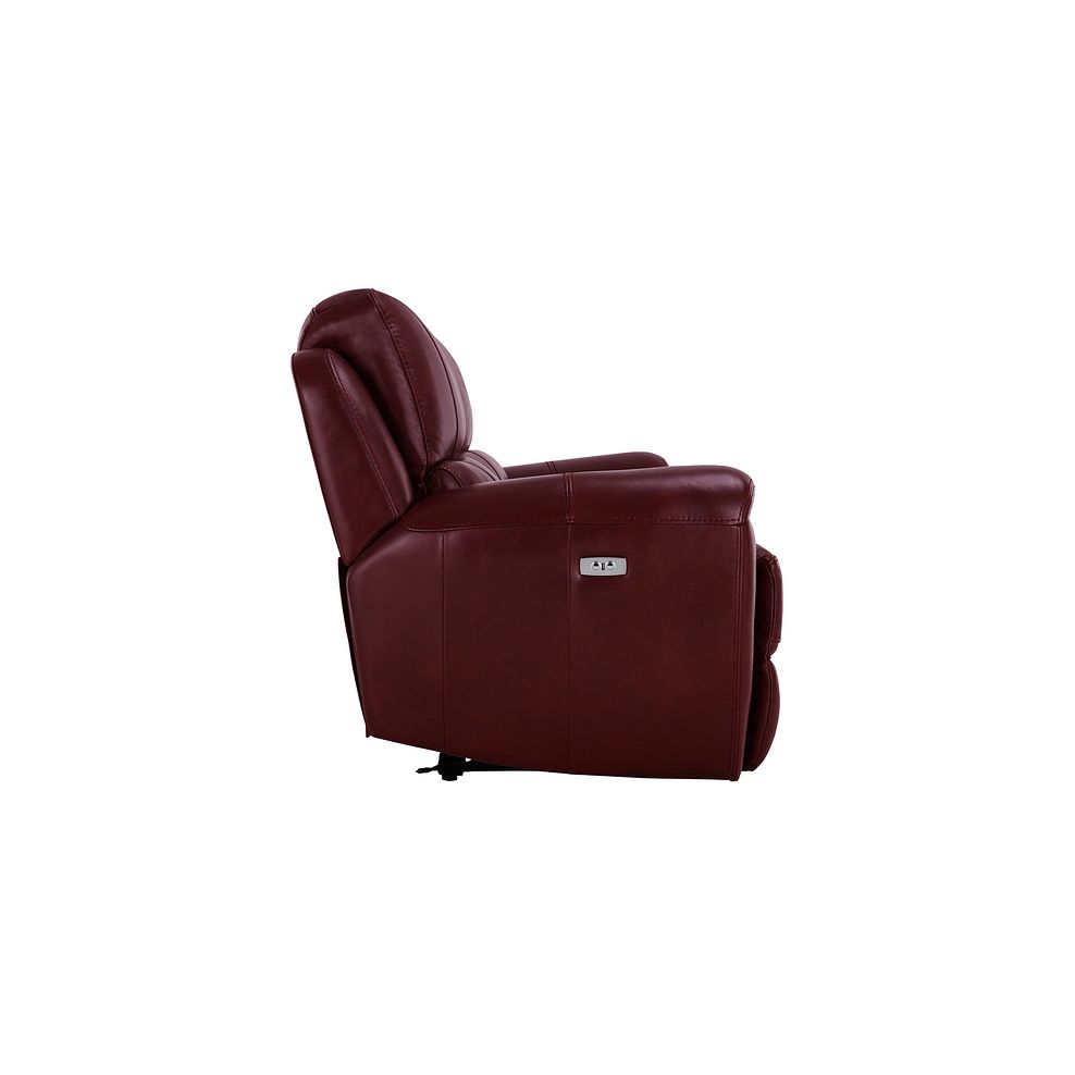 Austin 3 Seater Electric Recliner Sofa with Power Headrest in Burgundy Leather 8
