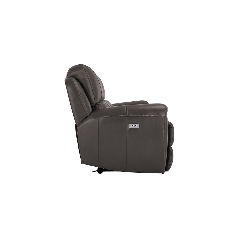 Austin 3 Seater Electric Recliner Sofa with Power Headrest in Dark Grey Leather 8