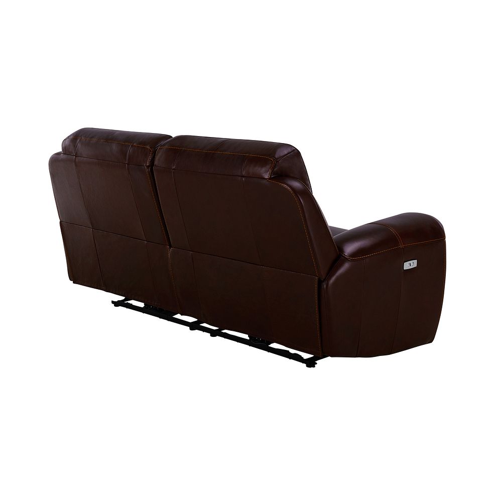 Austin 3 Seater Electric Recliner Sofa with Power Headrest in Two Tone Brown Leather 9