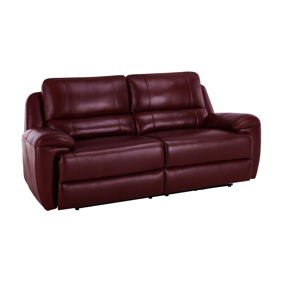 Austin 3 Seater Sofa in Burgundy Leather 1
