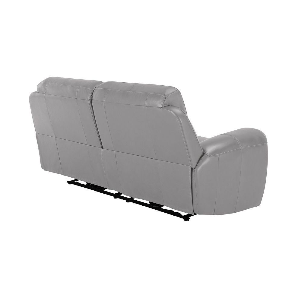 Austin 3 Seater Sofa in Light Grey Leather Thumbnail 3