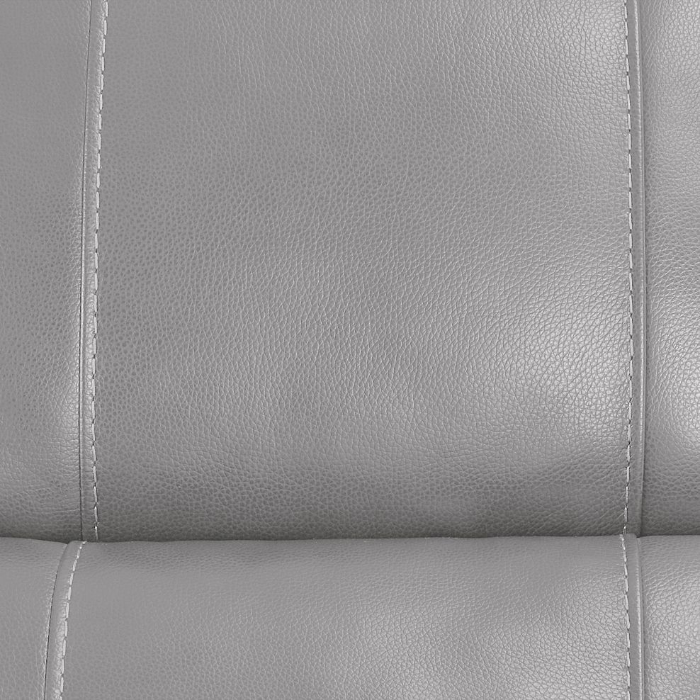 Austin 3 Seater Sofa in Light Grey Leather Thumbnail 5