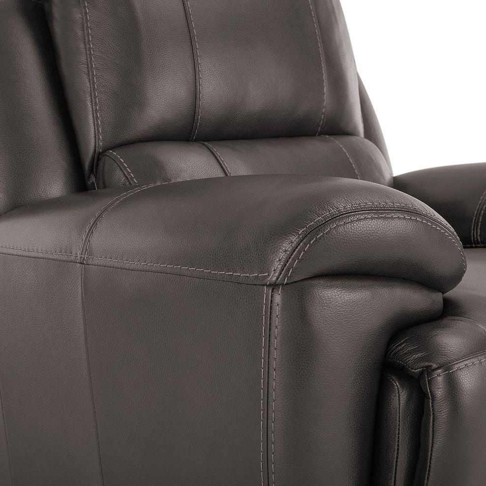 Austin Armchair in Dark Grey Leather 7
