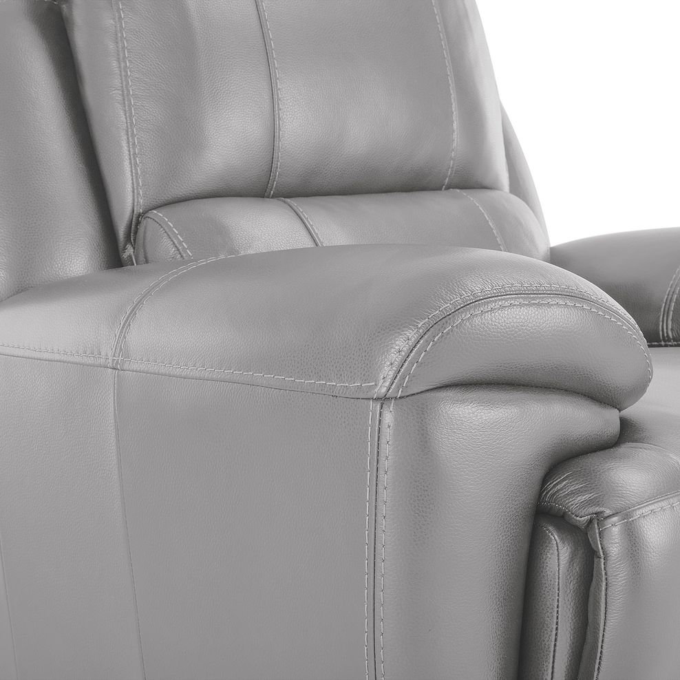 Austin Armchair in Light Grey Leather 7