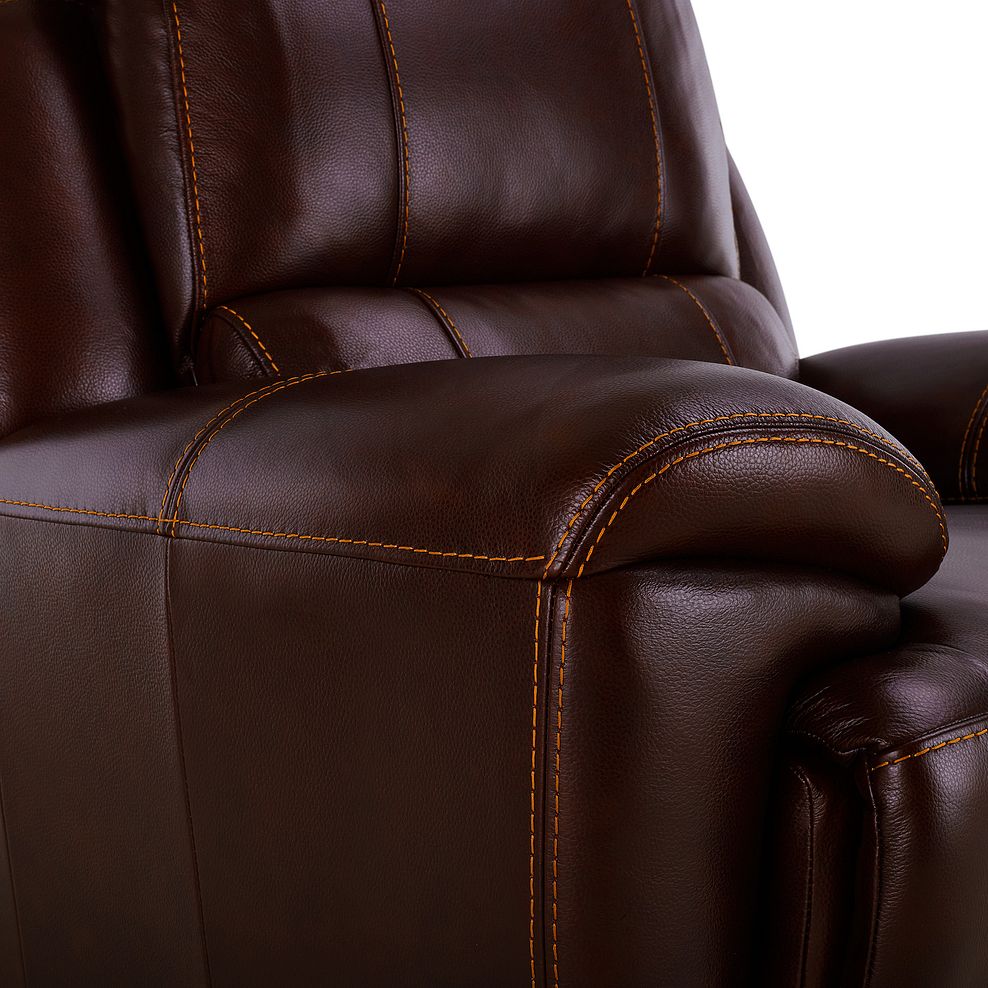 Austin Armchair in Two Tone Brown Leather 9