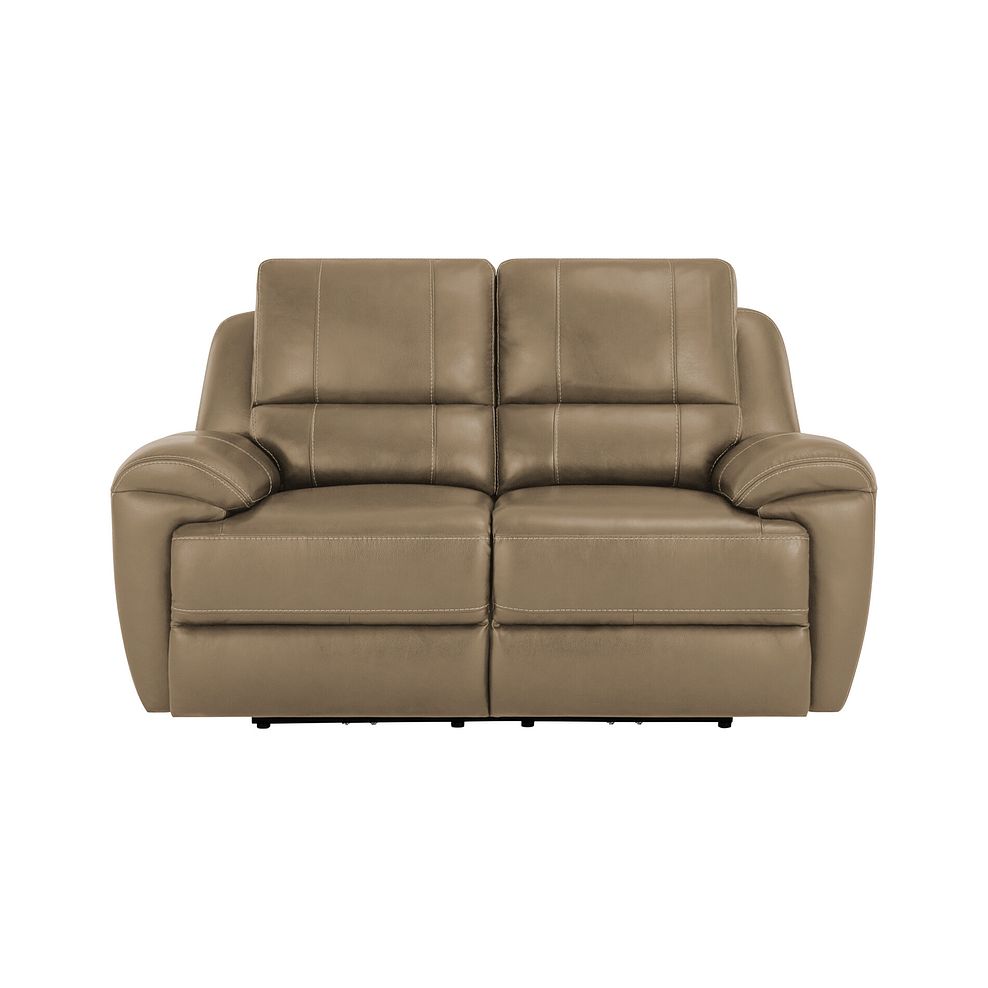 Austin 2 Seater Electric Recliner Sofa with Power Headrest in Beige Leather 2