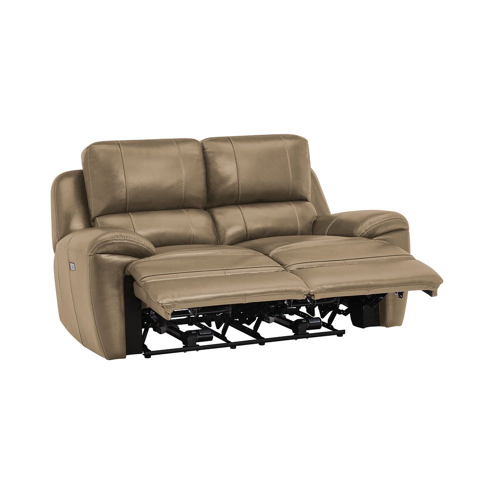 Austin 2 Seater Electric Recliner Sofa with Power Headrest in Beige Leather 6