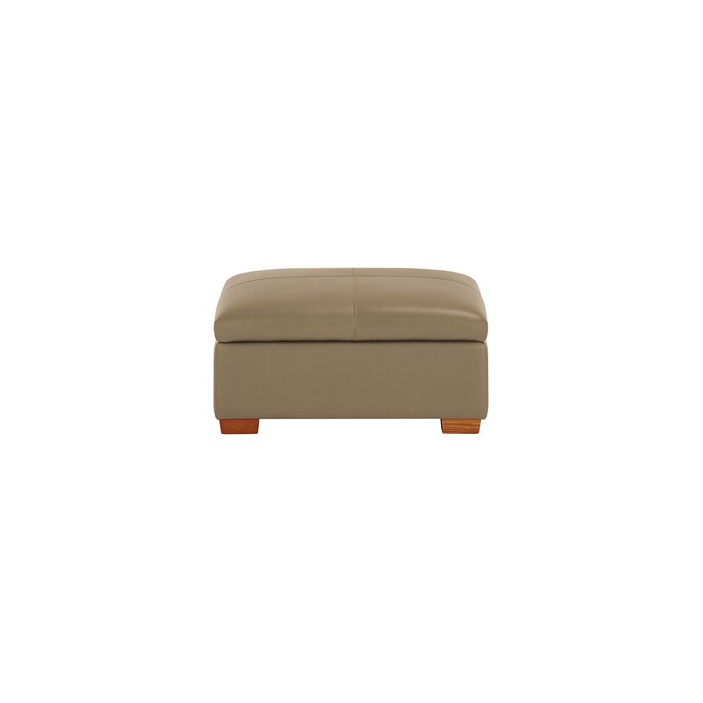 Austin Storage Footstool in Beige Leather 2