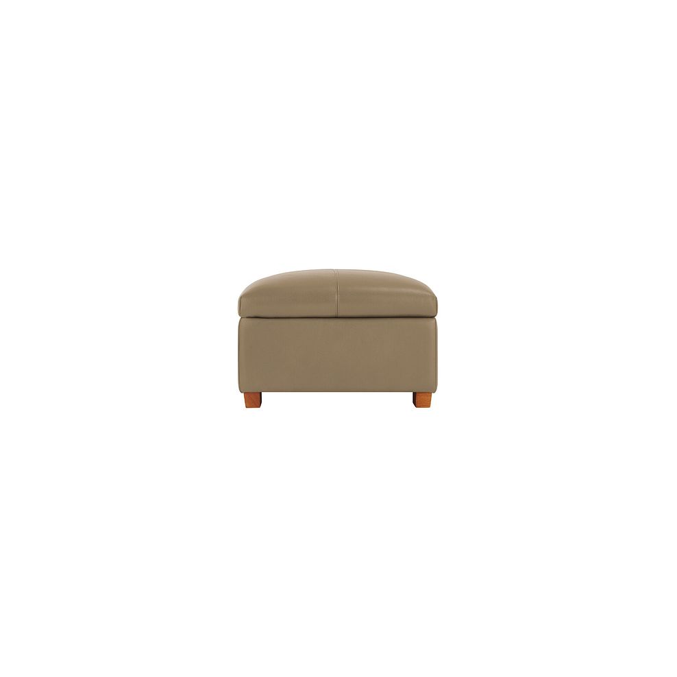 Austin Storage Footstool in Beige Leather 4