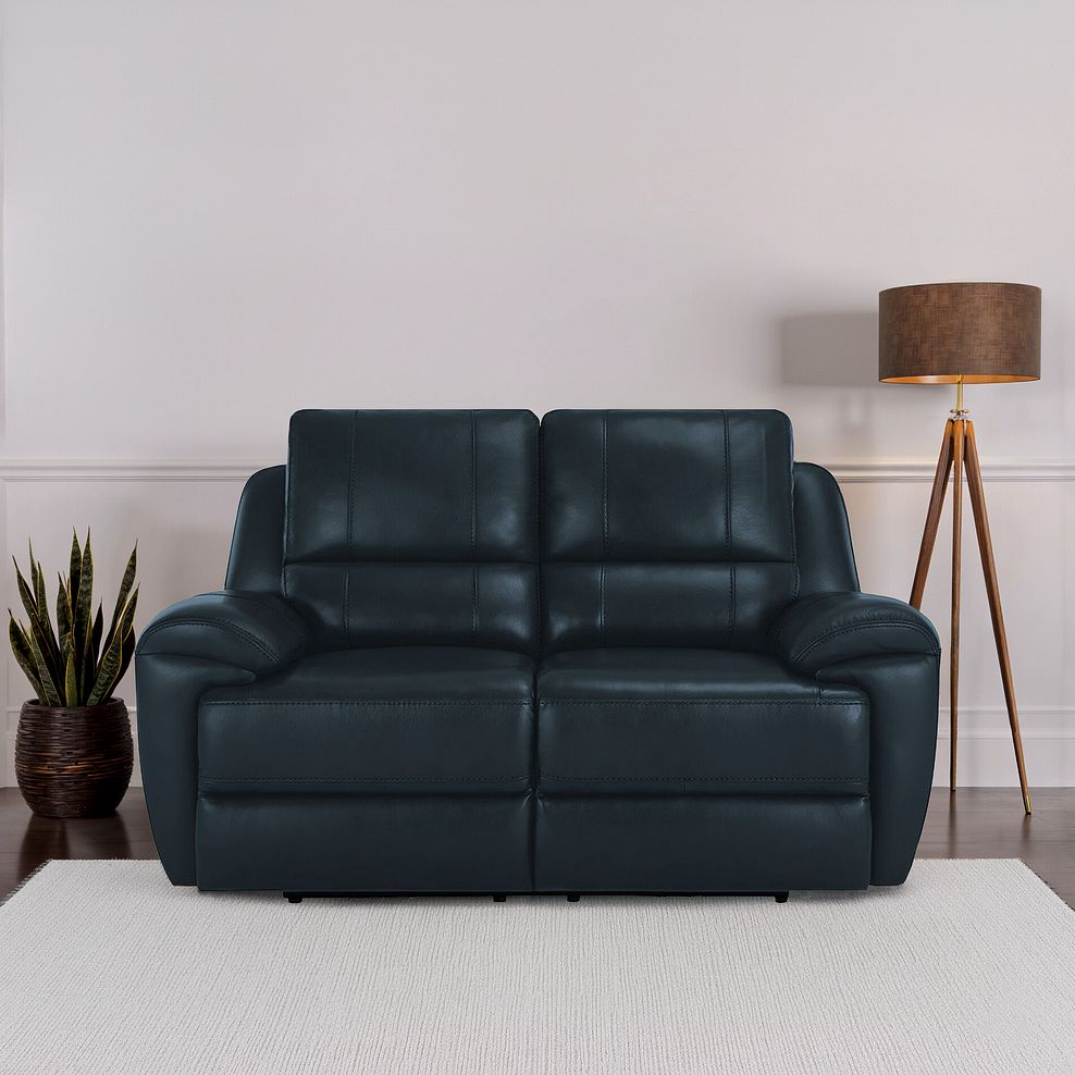 Austin 2 Seater Sofa in Blue Leather 1