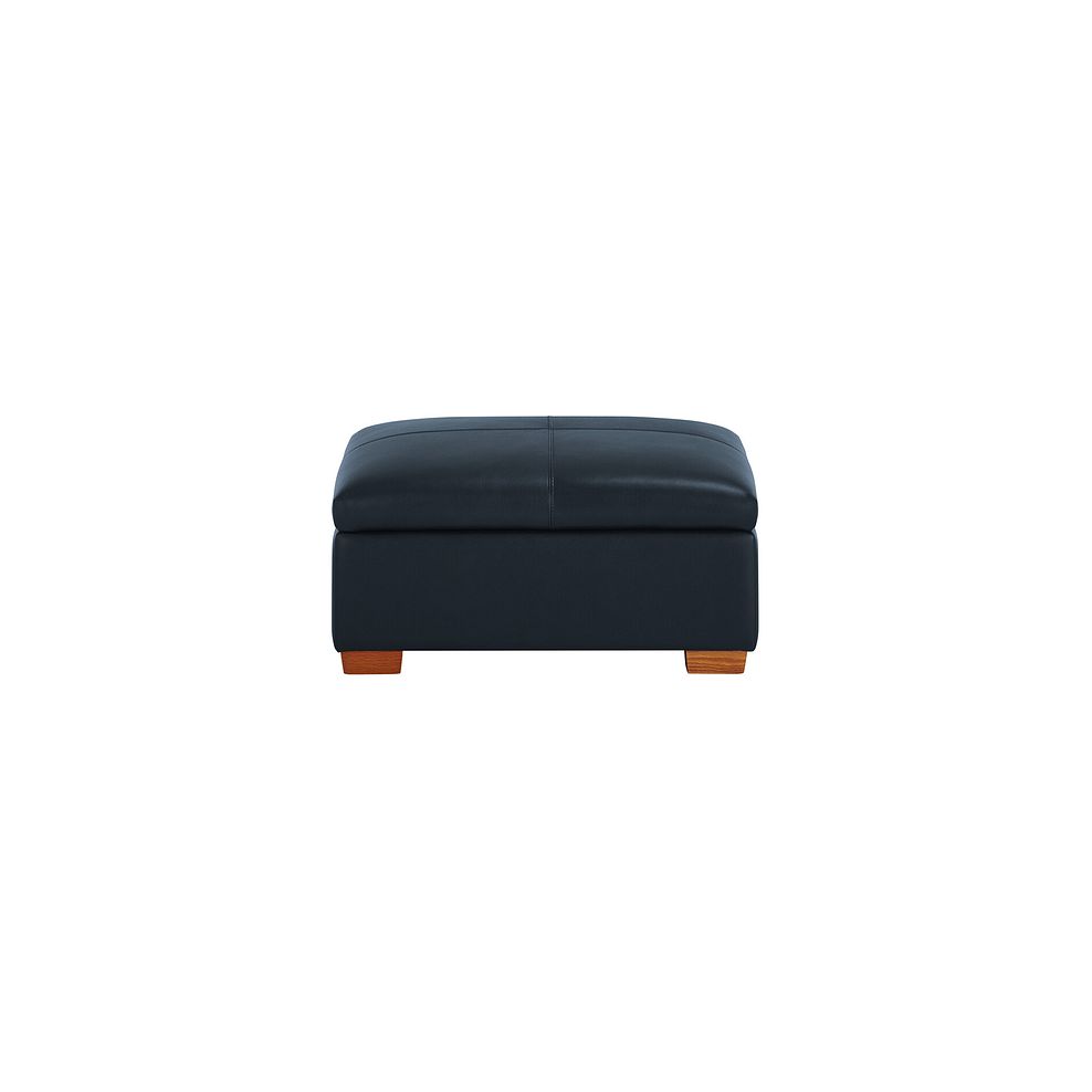 Austin Storage Footstool in Blue Leather 2