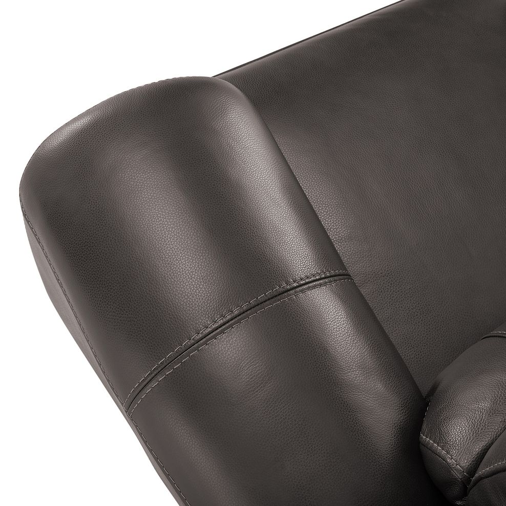 Austin Electric Recliner Armchair with Power Headrest in Dark Grey Leather 12