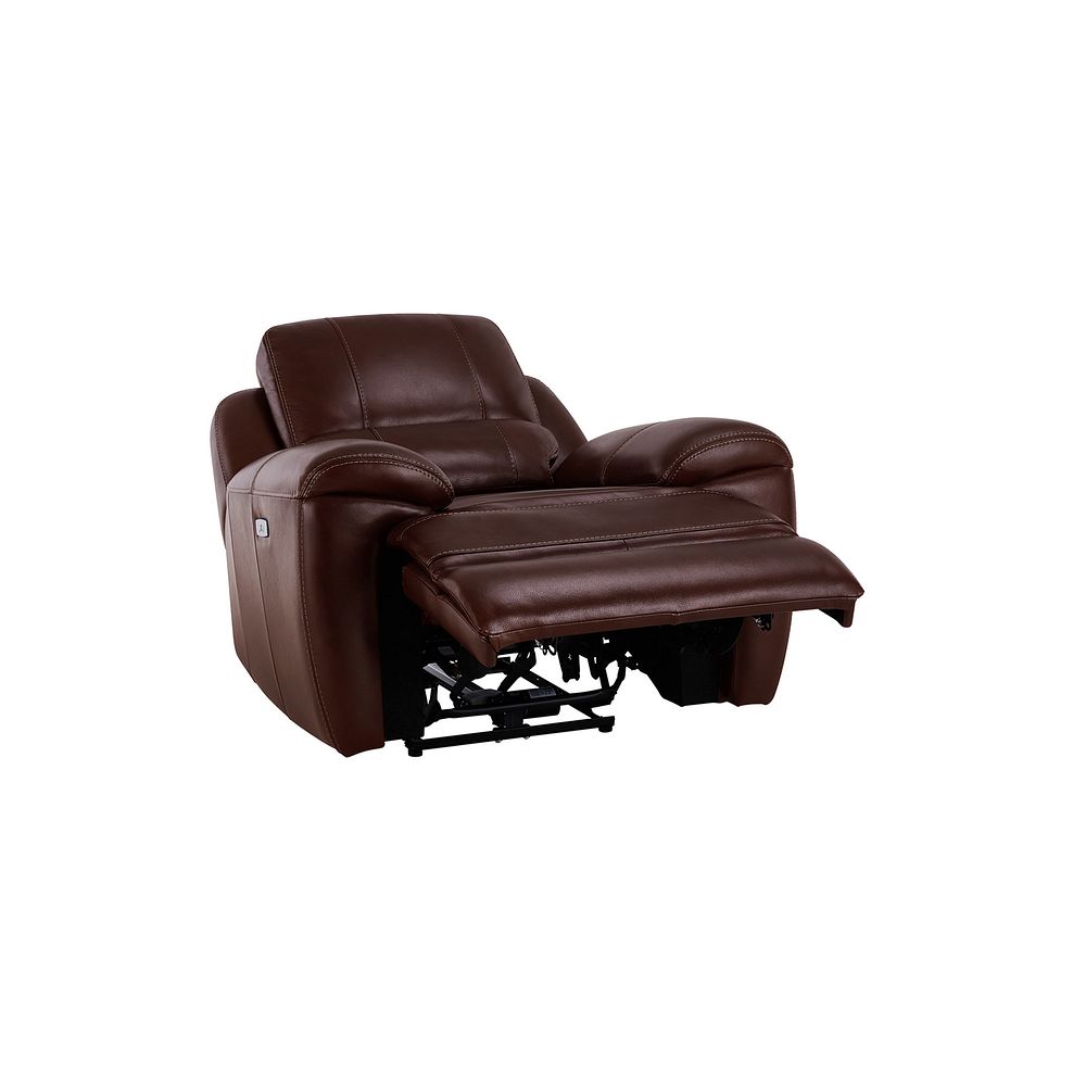 Austin Electric Recliner Armchair with Power Headrest in Tan Leather 4