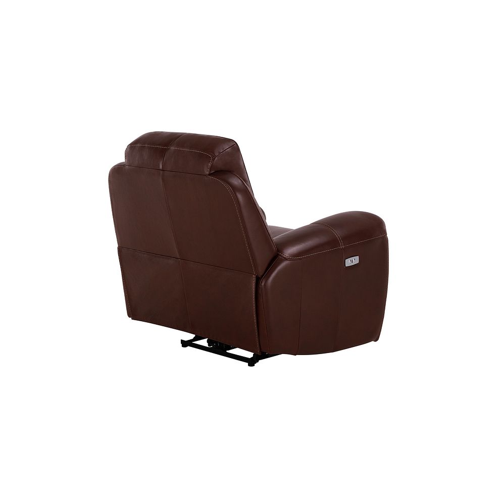 Austin Electric Recliner Armchair with Power Headrest in Tan Leather 6