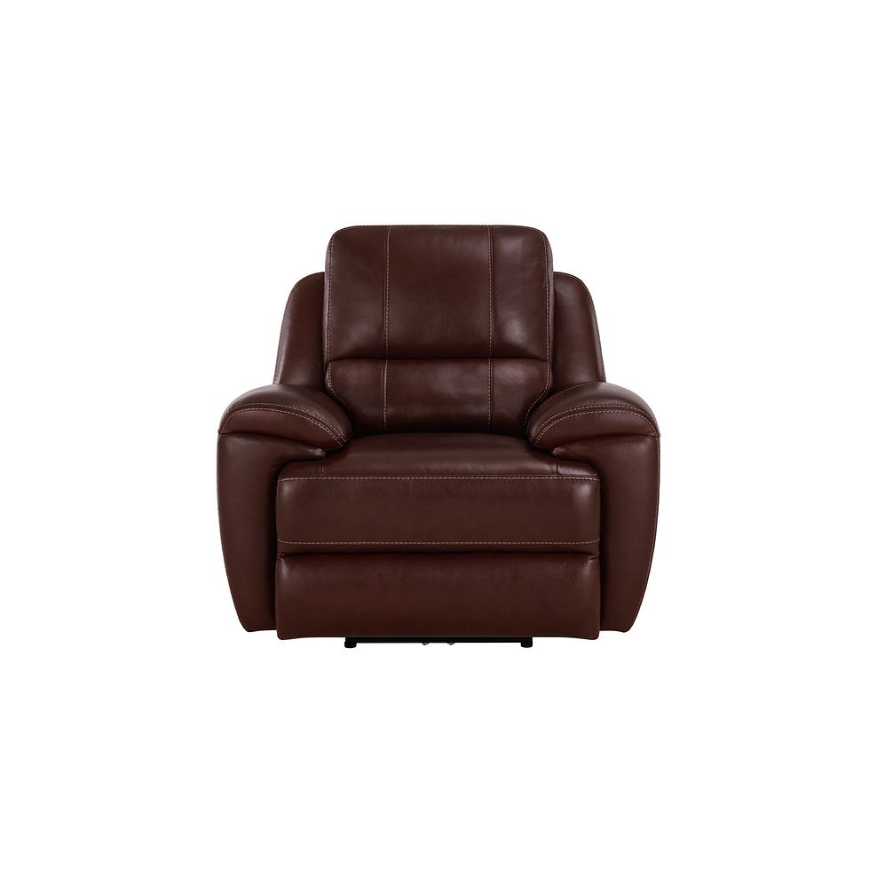 Austin Electric Recliner Armchair with Power Headrest in Tan Leather Thumbnail 2