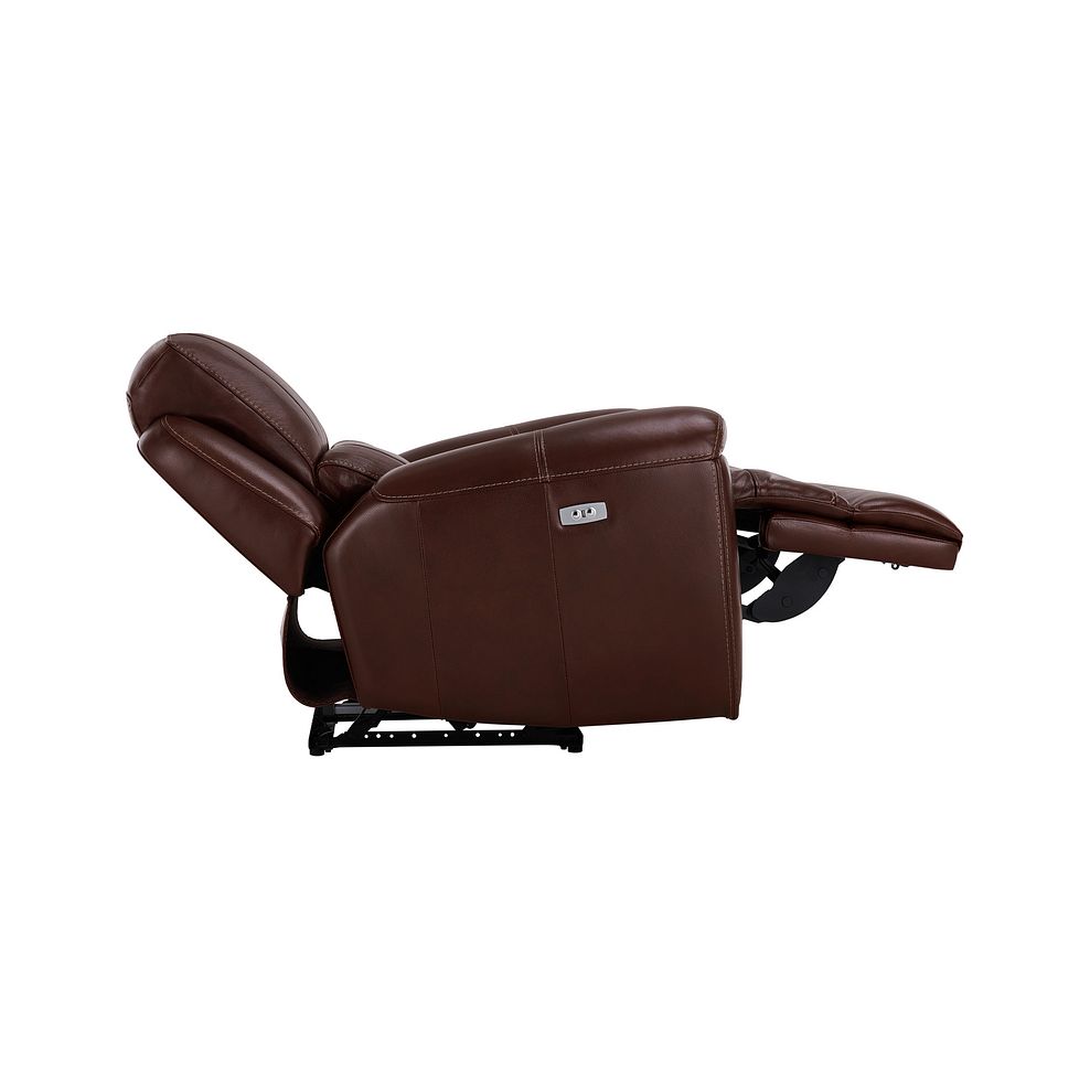 Austin Electric Recliner Armchair with Power Headrest in Tan Leather 8