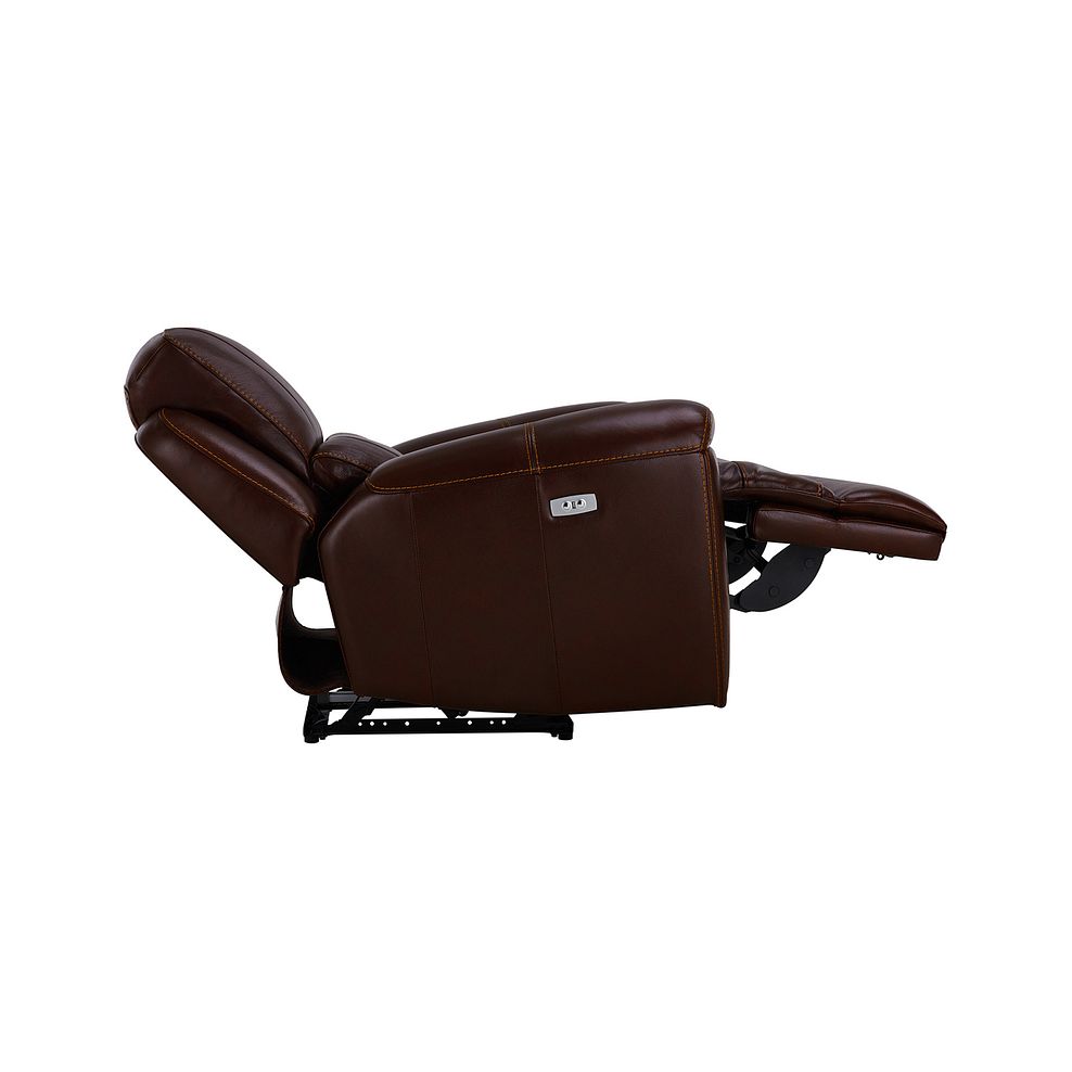 Austin Electric Recliner Armchair with Power Headrest in Two Tone Brown Leather 11