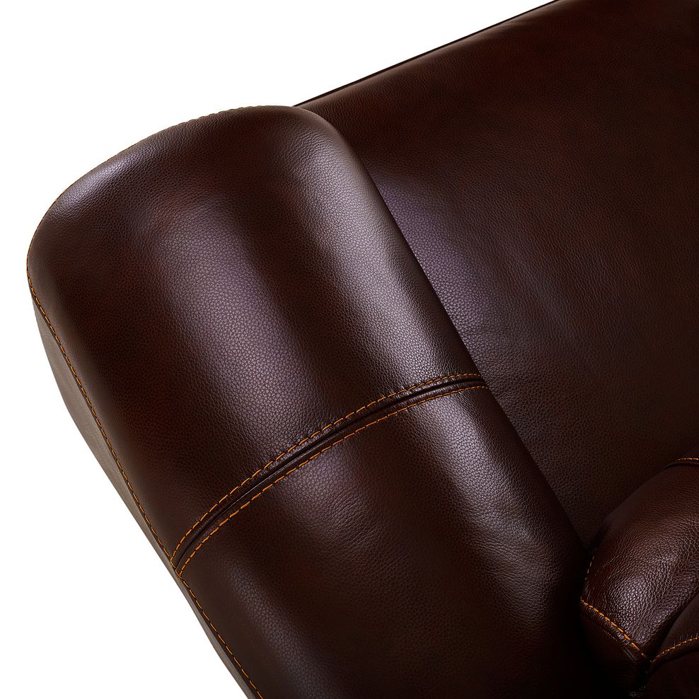 Austin Electric Recliner Armchair with Power Headrest in Two Tone Brown Leather 14