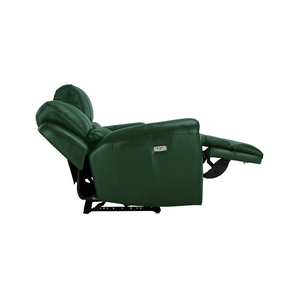 Austin 3 Seater Electric Recliner Sofa with Power Headrest in Green Leather 9