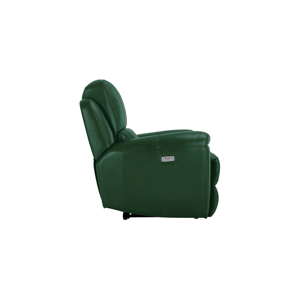 Austin Electric Recliner Armchair with Power Headrest in Green Leather 8