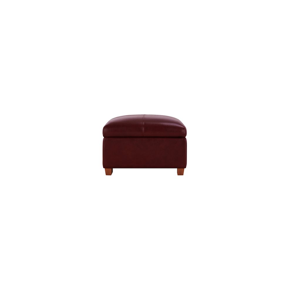 Austin Storage Footstool in Burgundy Leather 4