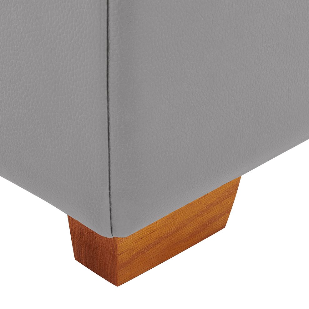 Austin Storage Footstool in Light Grey Leather 5