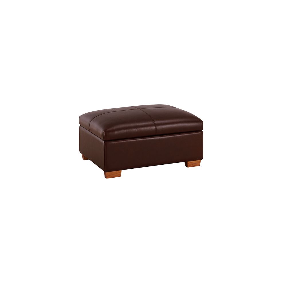 Austin Storage Footstool in Tan Leather 1