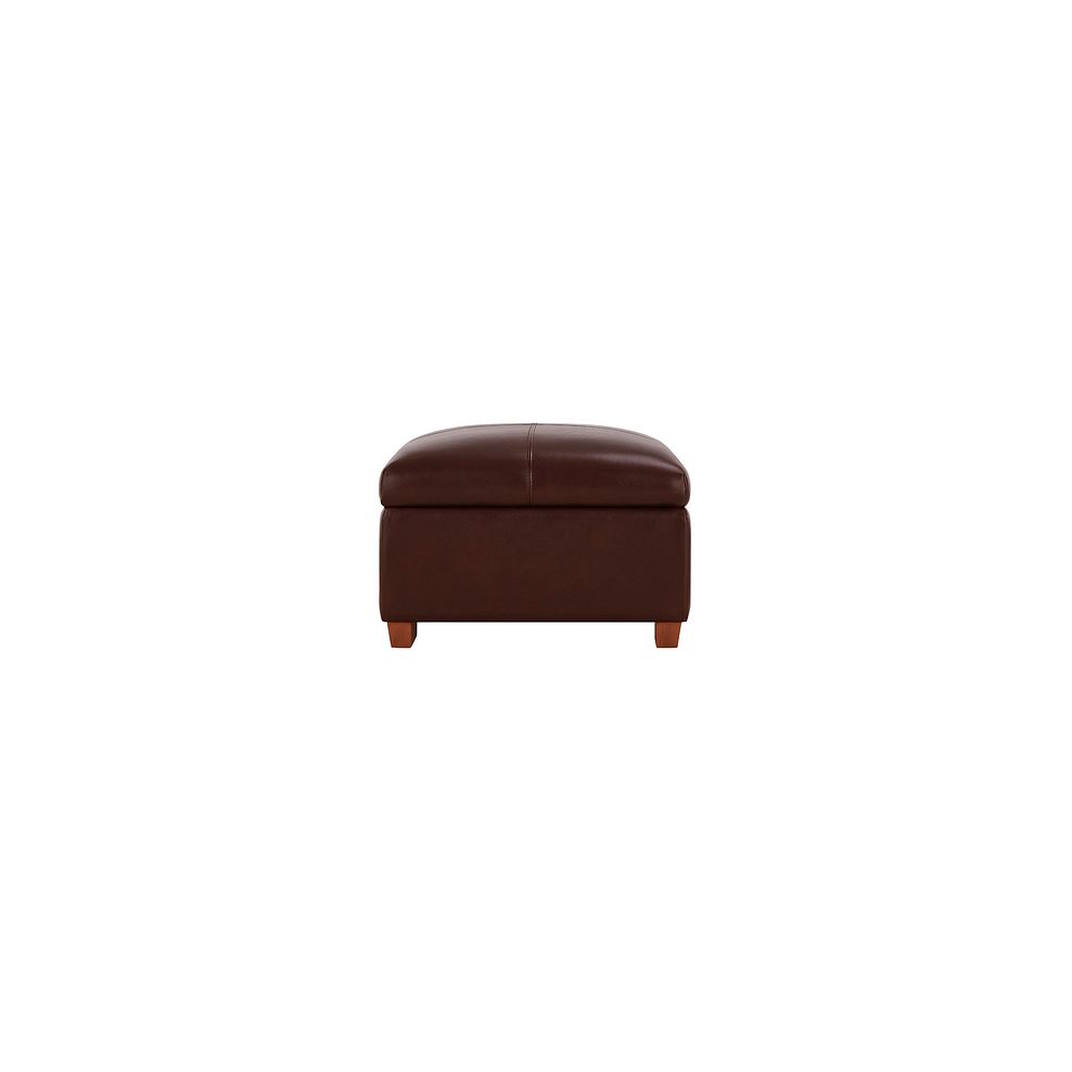Austin Storage Footstool in Tan Leather Thumbnail 4