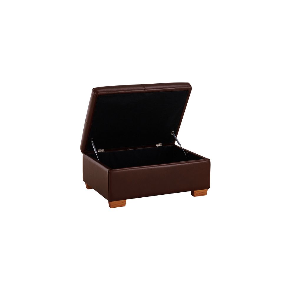 Austin Storage Footstool in Tan Leather 3