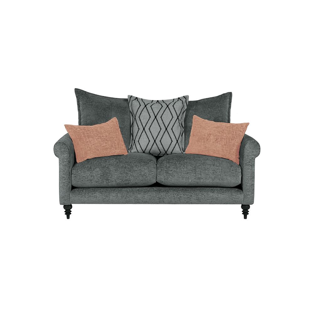 Bassett 2 Seater Pillow Back Sofa in Charcoal Fabric 2