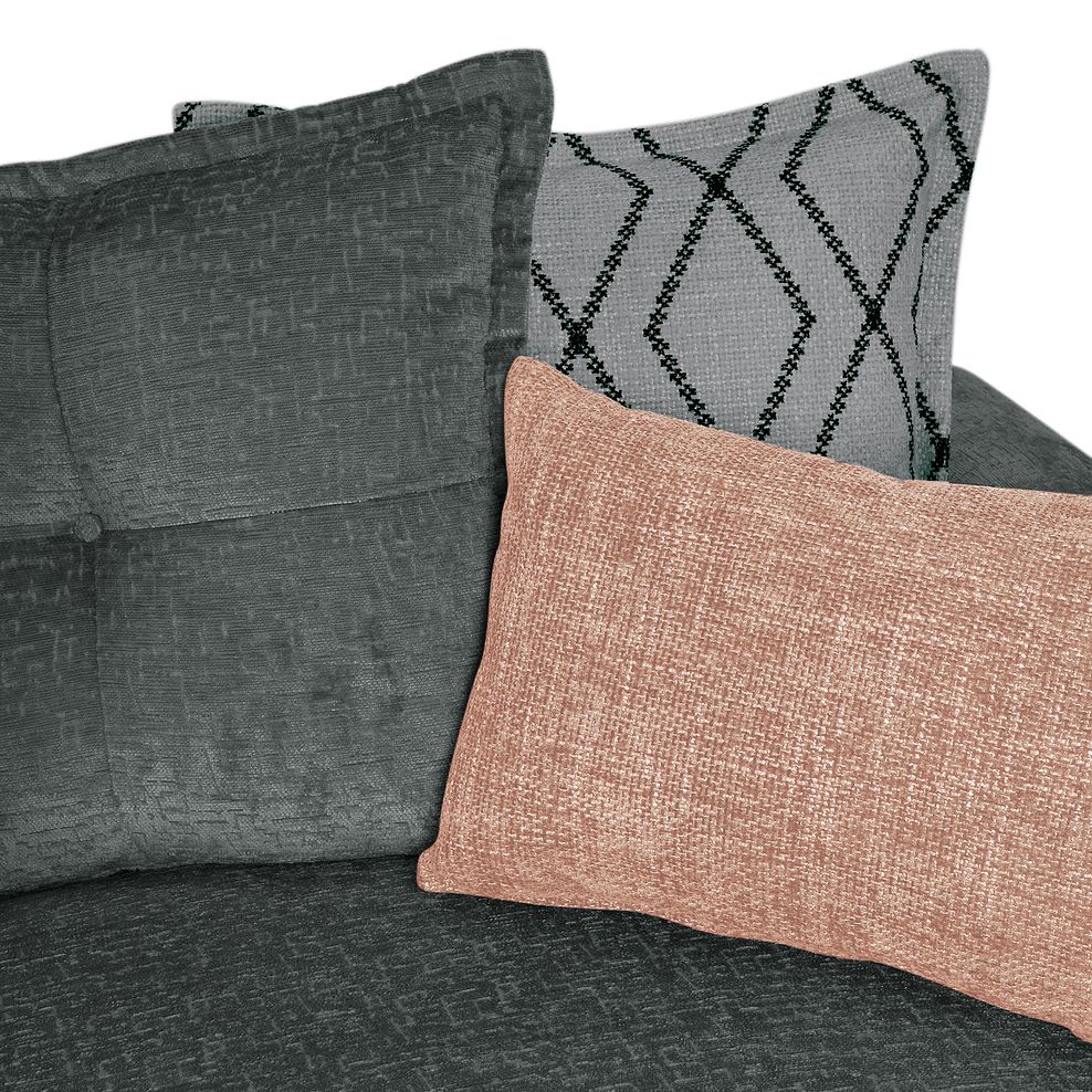 Bassett 2 Seater Pillow Back Sofa in Charcoal Fabric 7