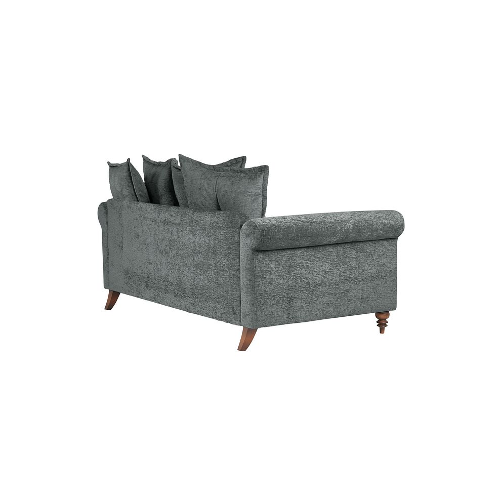 Bassett 3 Seater Pillow Back Sofa in Charcoal Fabric 3