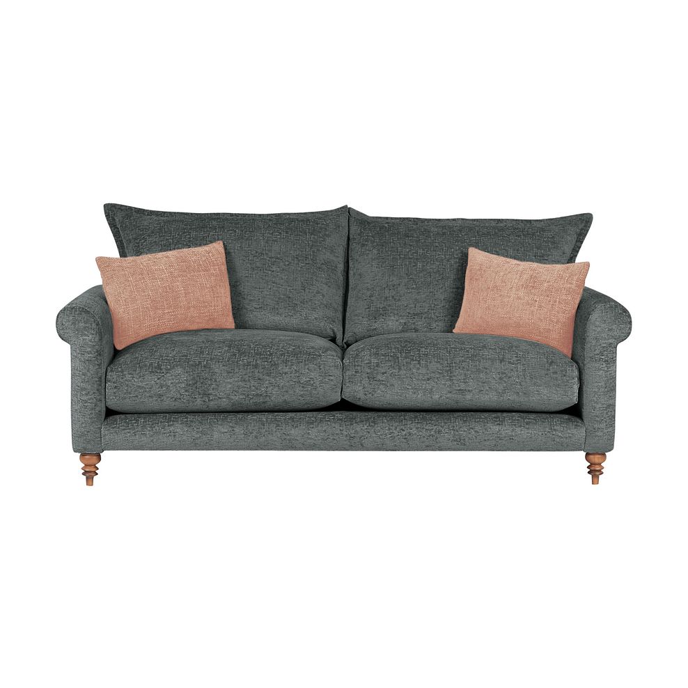 Bassett 4 Seater High Back Sofa in Charcoal Fabric 2