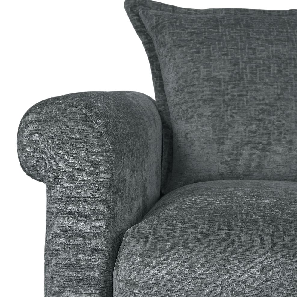 Bassett Armchair in Charcoal Fabric 7